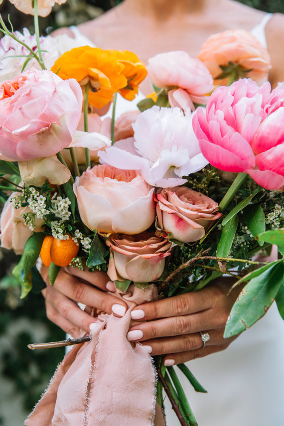 Colorful bridal bouquet