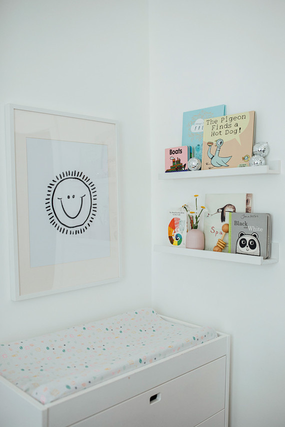 A teensy tiny modern nursery in 52 sq ft