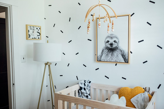 A teensy tiny modern nursery in 52 sq ft