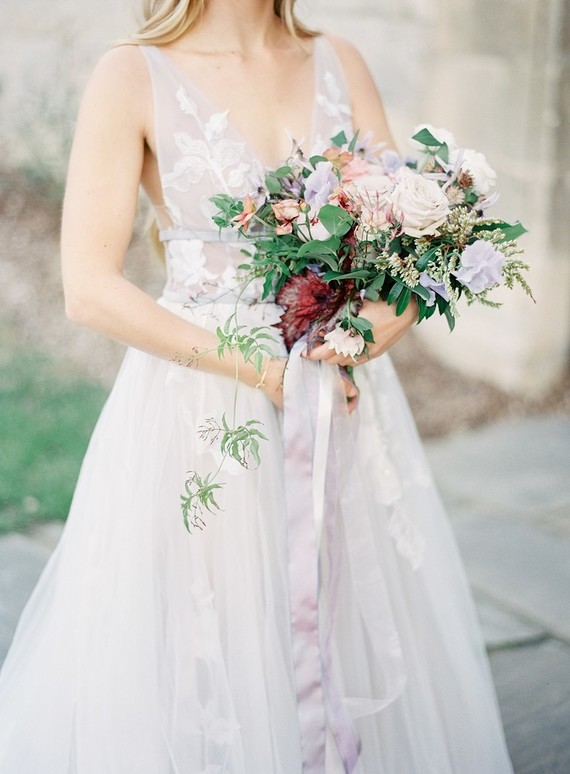 Pastel floral garden inspired wedding at a gorgeous French venue in San Diego