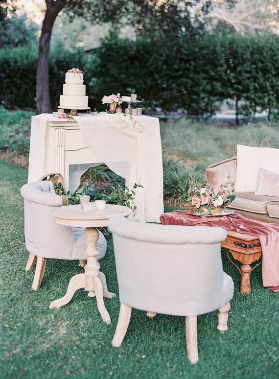 Pastel floral garden inspired wedding at a gorgeous French venue in San Diego