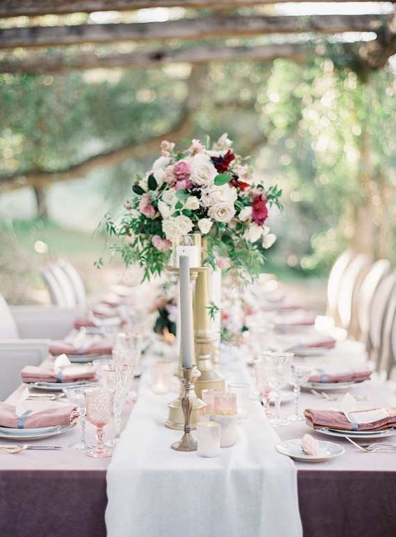 Pastel floral garden inspired wedding at a gorgeous French venue in San Diego Inspiration