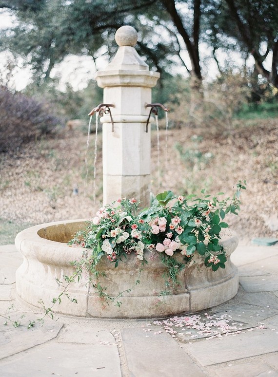 Pastel floral garden inspired wedding at a gorgeous French venue in San Diego