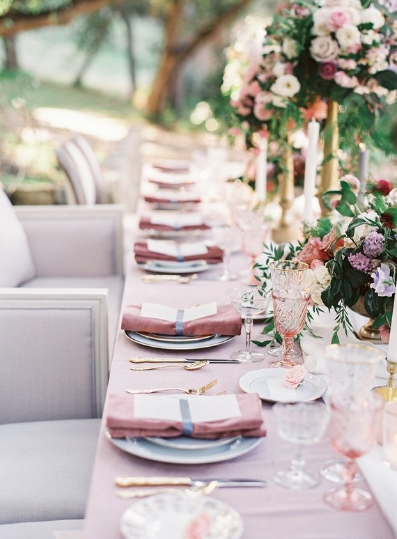Pastel floral garden inspired wedding at a gorgeous French venue in San Diego Inspiration