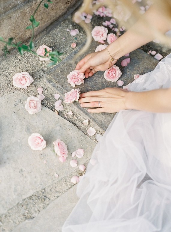 Pastel floral garden inspired wedding at a gorgeous French venue in San Diego