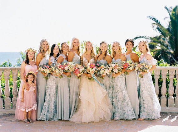 Pastel bridesmaids