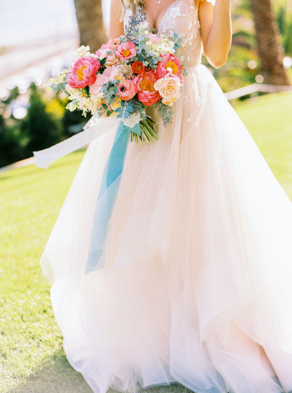 Colorful bridal bouquet