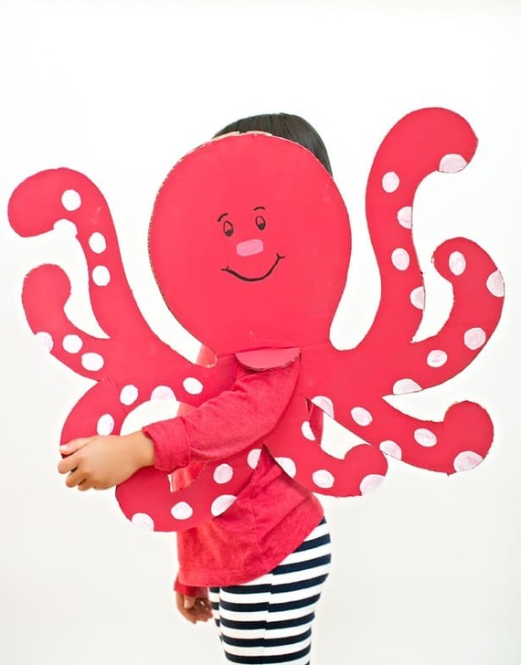 Cardboard Costume for Halloween