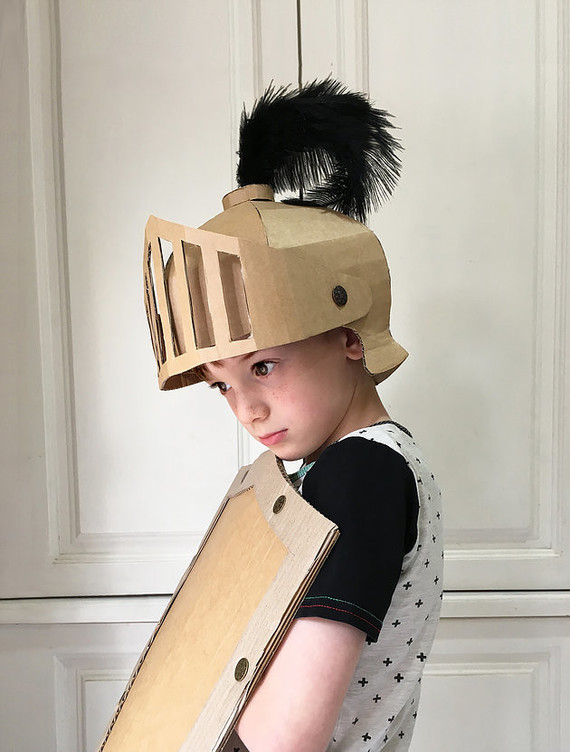 Cardboard Costume for Halloween