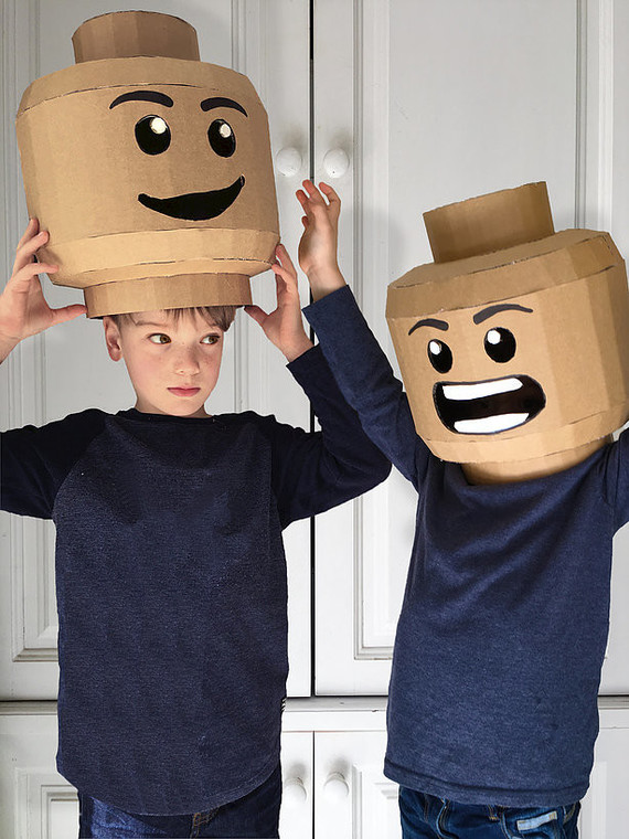 Cardboard Costume for Halloween
