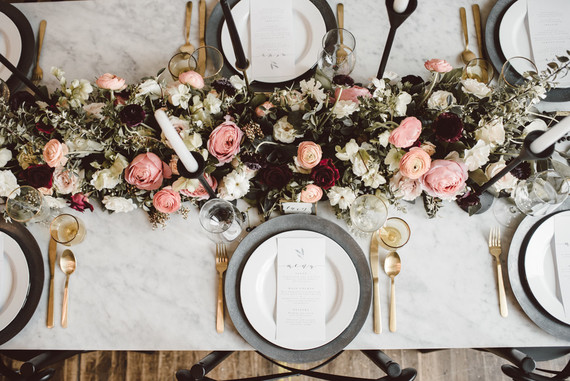 Modern luxe pink and black wedding at co. 251 in Chicago