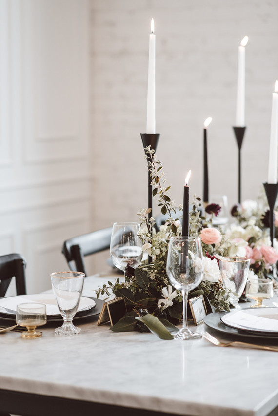 Modern luxe pink and black wedding at co. 251 in Chicago