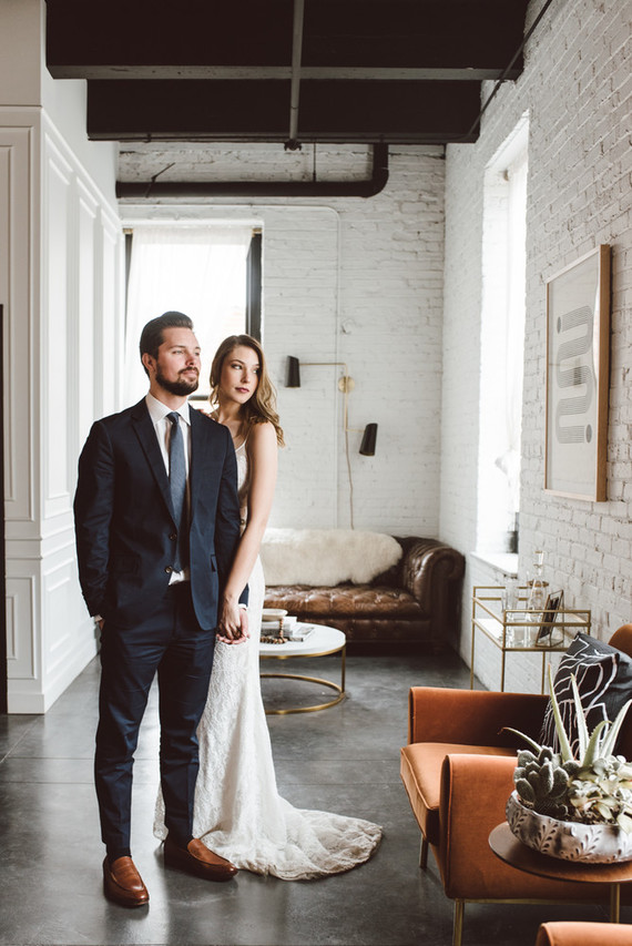Modern luxe pink and black wedding at co. 251 in Chicago