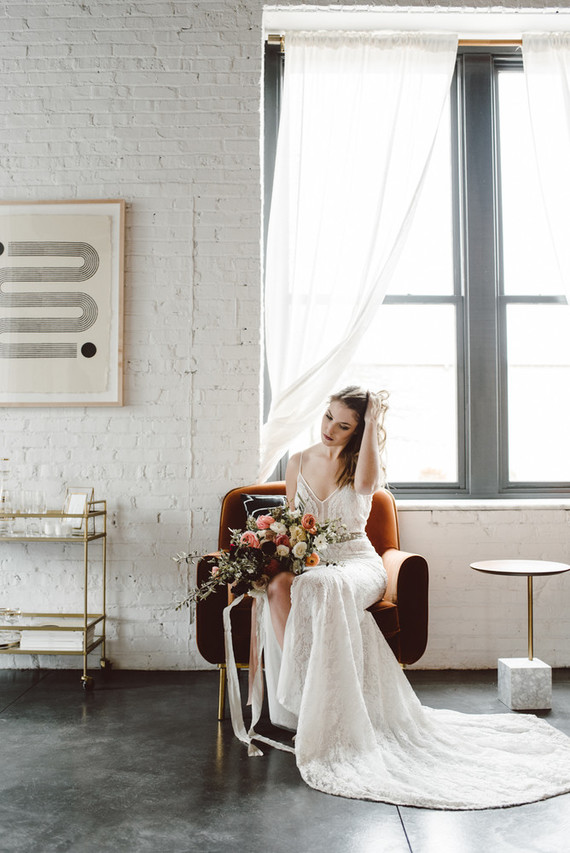 Modern luxe pink and black wedding at co. 251 in Chicago