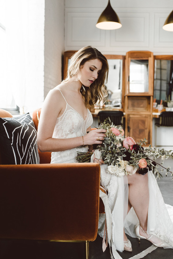 Modern luxe pink and black wedding at co. 251 in Chicago