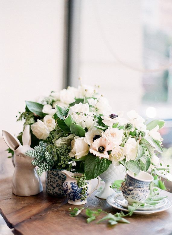 Classic french baby shower with navy details