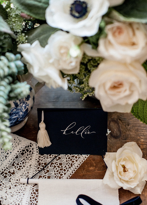 Classic french baby shower with navy details