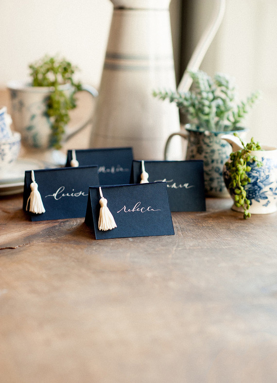 Classic french baby shower with navy details