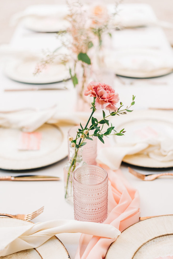 Pink floral backyard baby shower