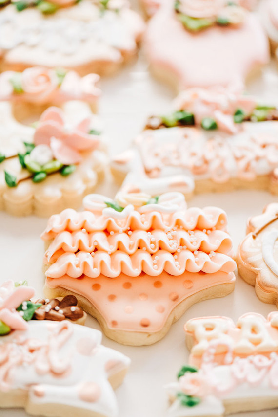 Pink floral backyard baby shower