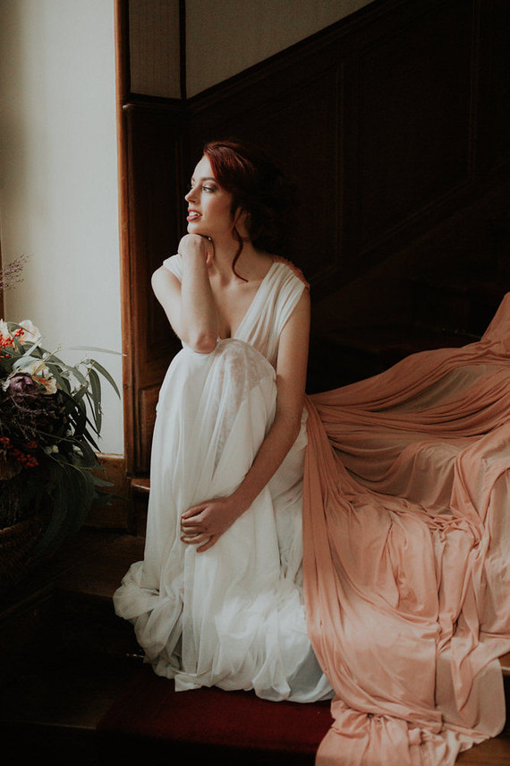 Dramatic candlelight autumn wedding in the French countryside