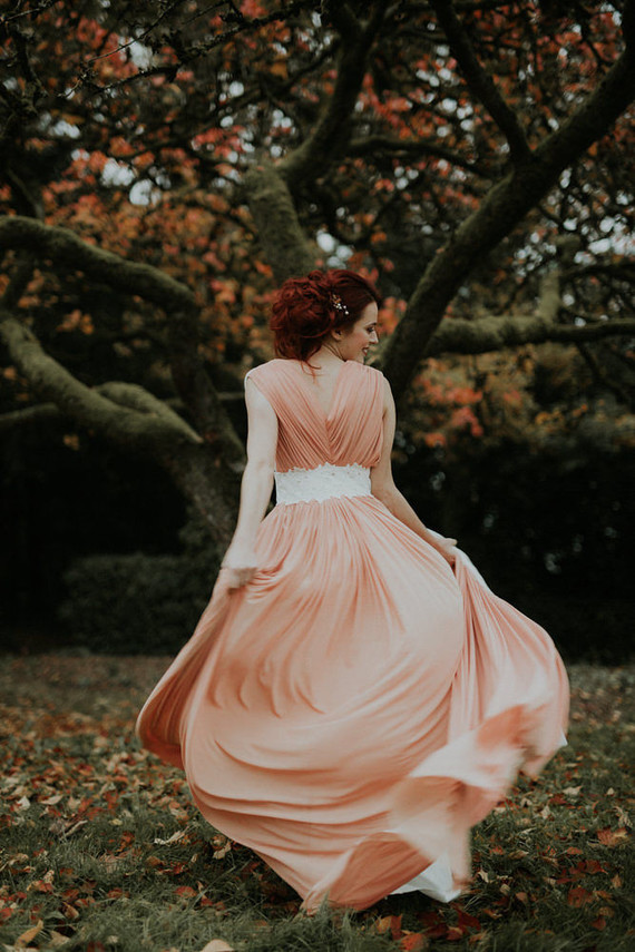 Dramatic candlelight autumn wedding in the French countryside