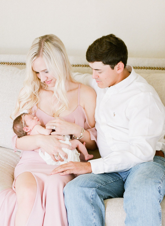 Dreamy floral newborn session on film