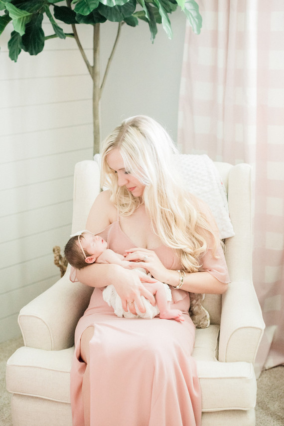 Dreamy floral newborn session on film