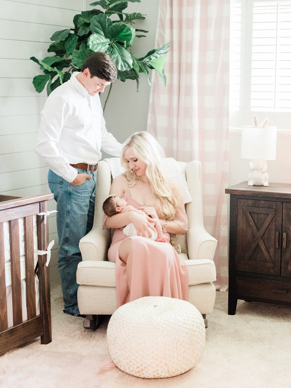 Dreamy floral newborn session on film