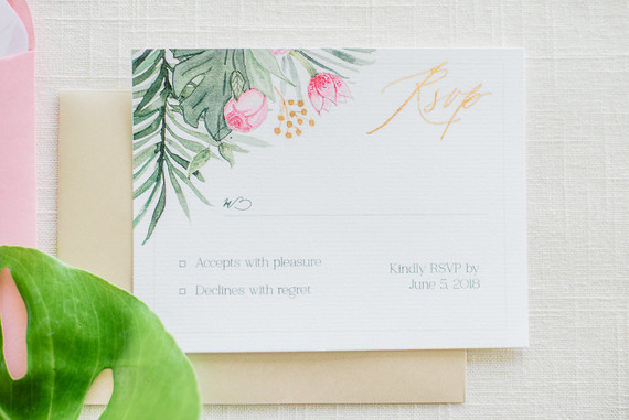 tropical pink invites