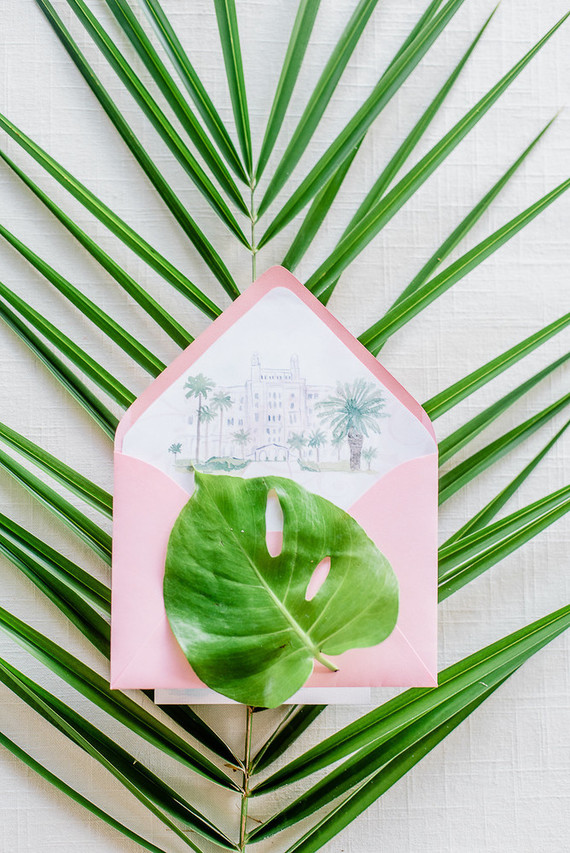 tropical pink invites