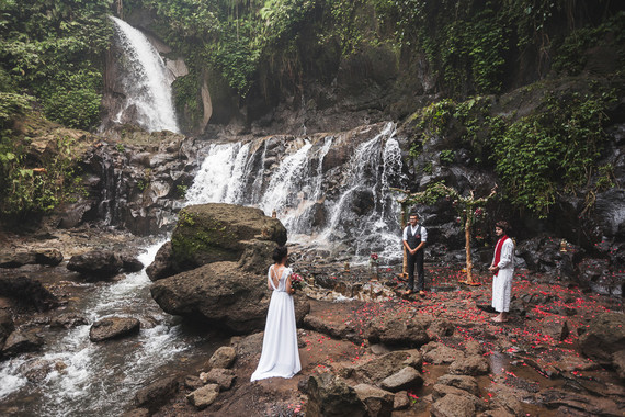 How to elope in Bali under a waterfall Inspiration