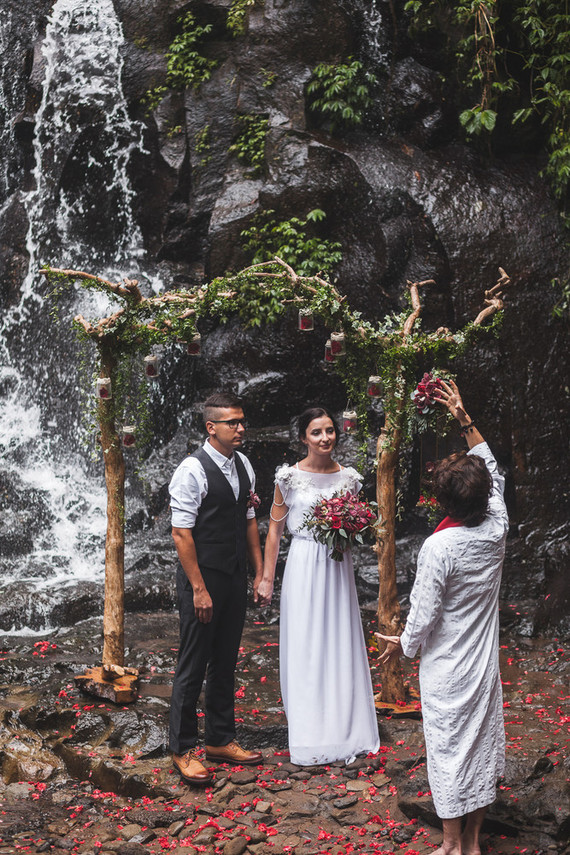 How to elope in Bali under a waterfall