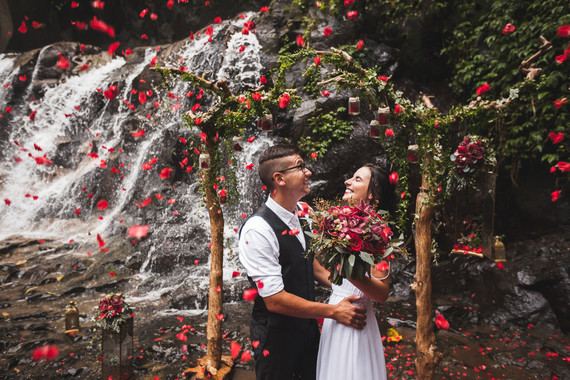 How to elope in Bali under a waterfall Inspiration