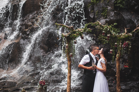 How to elope in Bali under a waterfall Inspiration