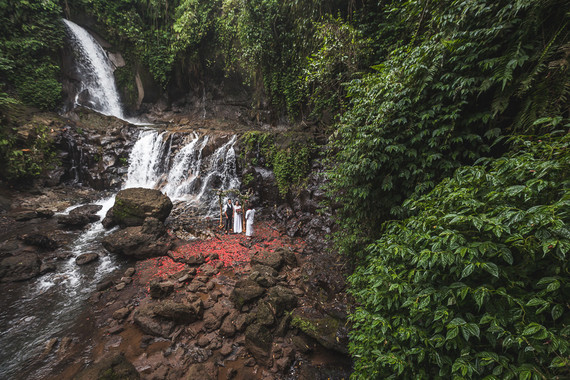 How to elope in Bali under a waterfall Inspiration
