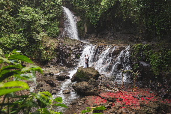 How to elope in Bali under a waterfall Inspiration