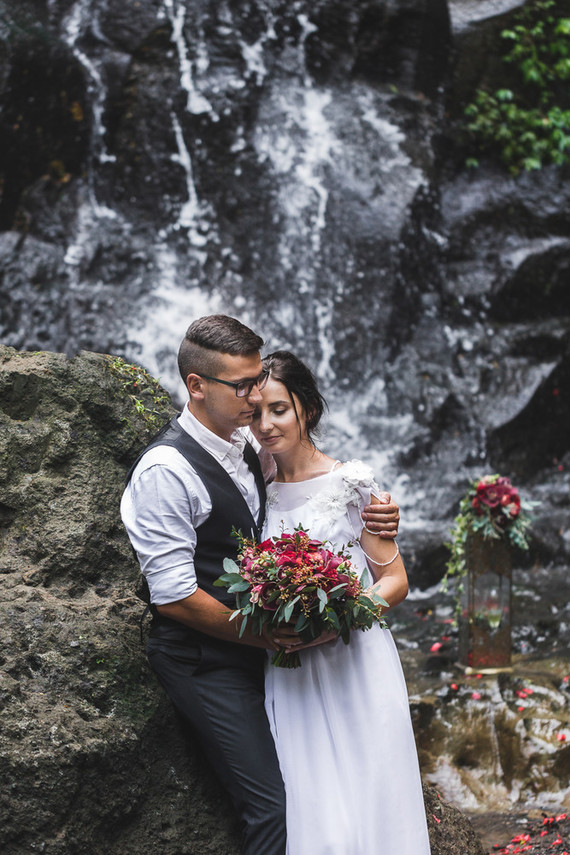 How to elope in Bali under a waterfall Inspiration