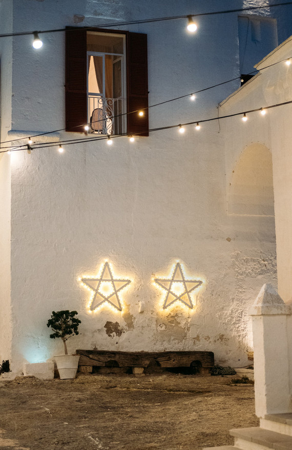 Moon and stars fall wedding Italian-style in Puglia