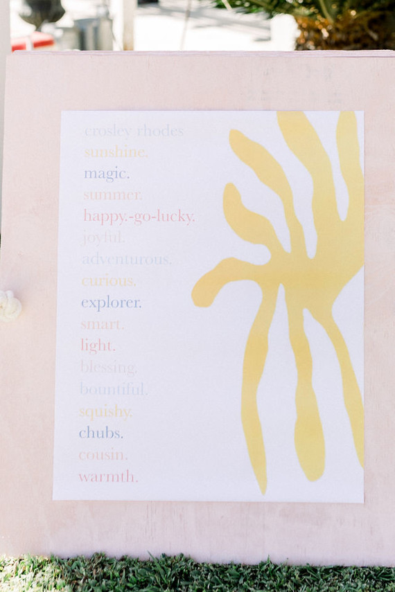 Modern pastel backyard first birthday party