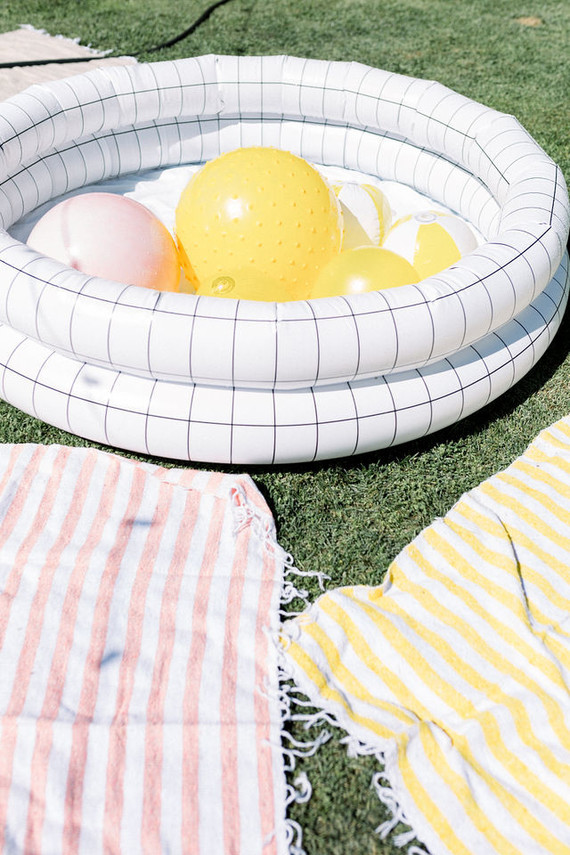 Modern pastel backyard first birthday party