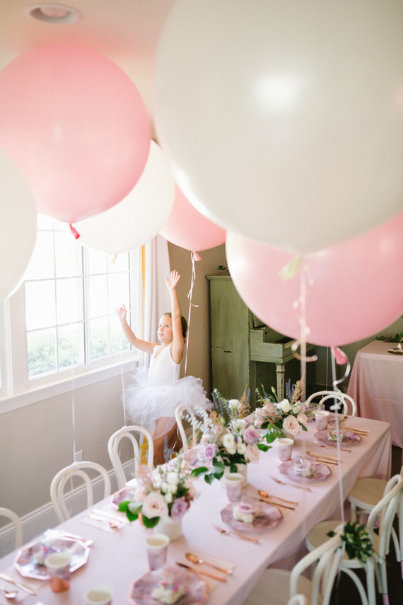 Ballet themed birthday party with all the girly details