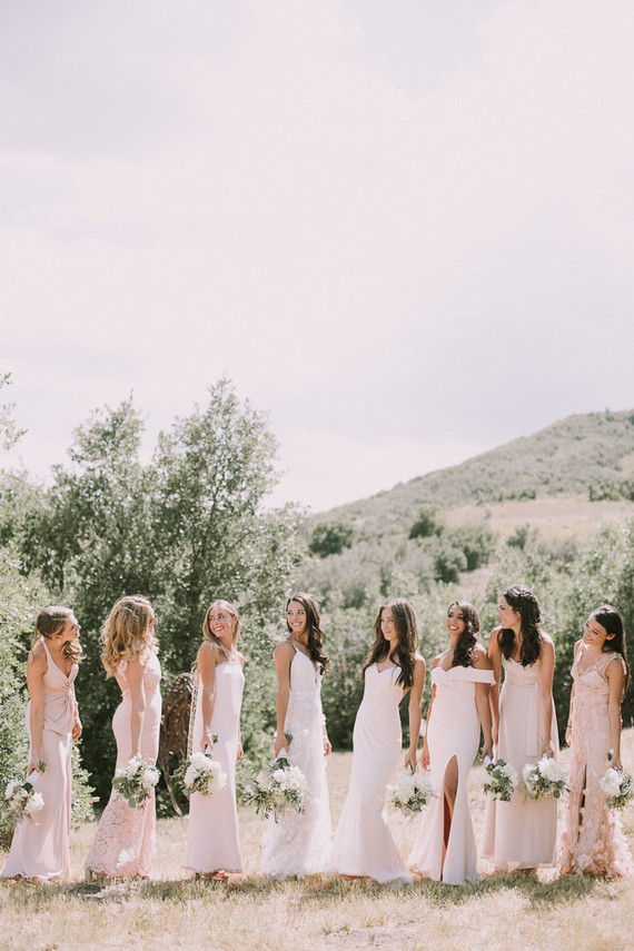 White bridesmaid dresses Inspiration