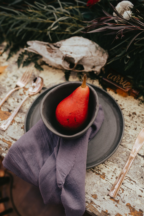 The moodiest gothic forest wedding with gorgeous fall florals