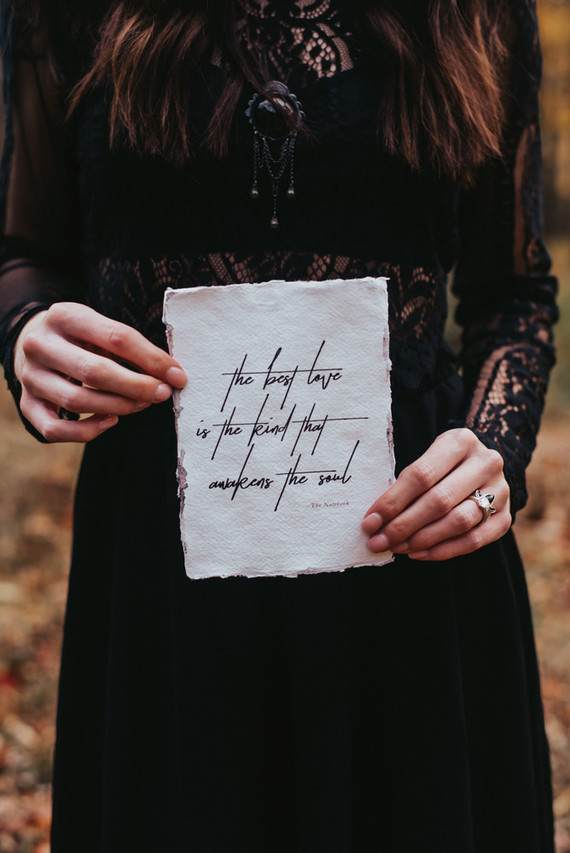 The moodiest gothic forest wedding with gorgeous fall florals