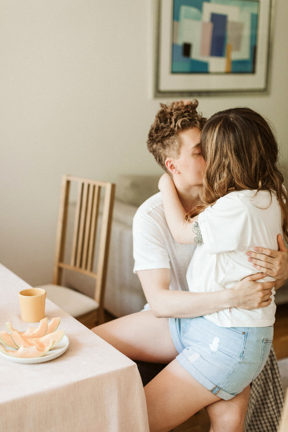 How to style your intimate engagement photos at home