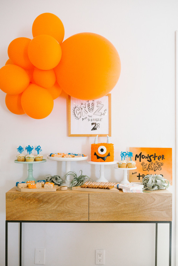 Terrible Twos monster-themed second birthday Inspiration