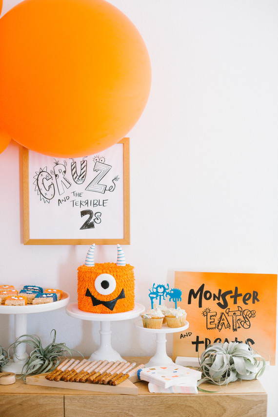 Terrible Twos monster-themed second birthday