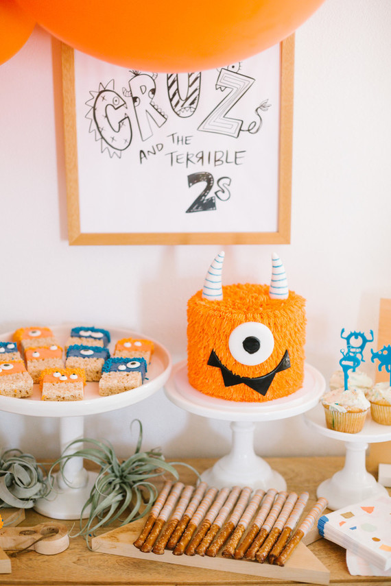 Terrible Twos monster-themed second birthday