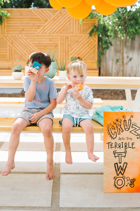 Terrible Twos monster-themed second birthday